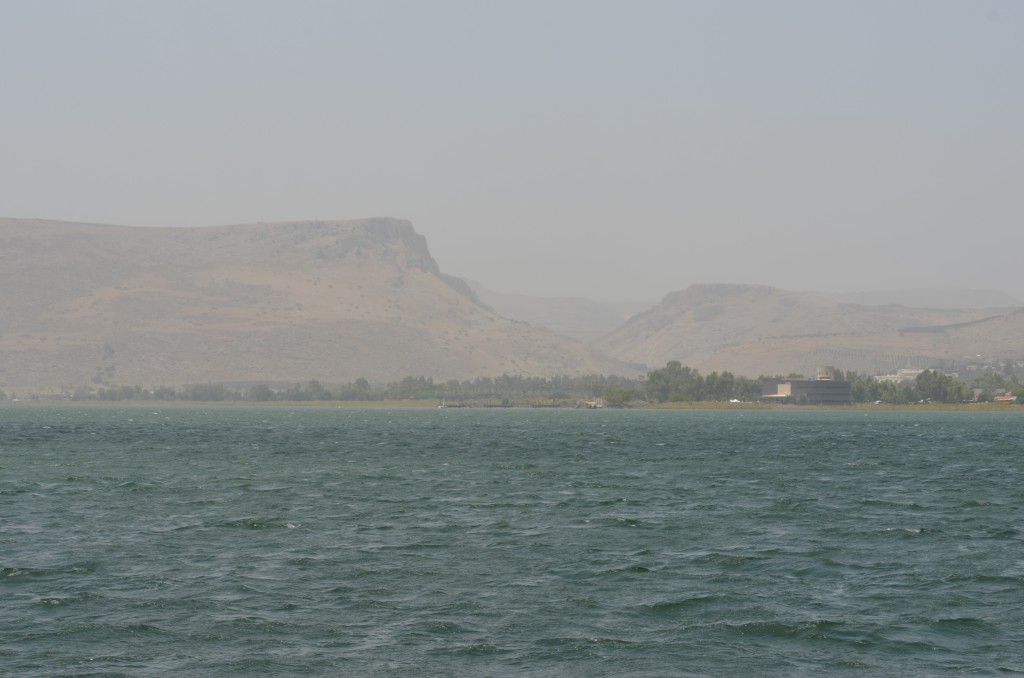 From the boat on the Sea of Galilee